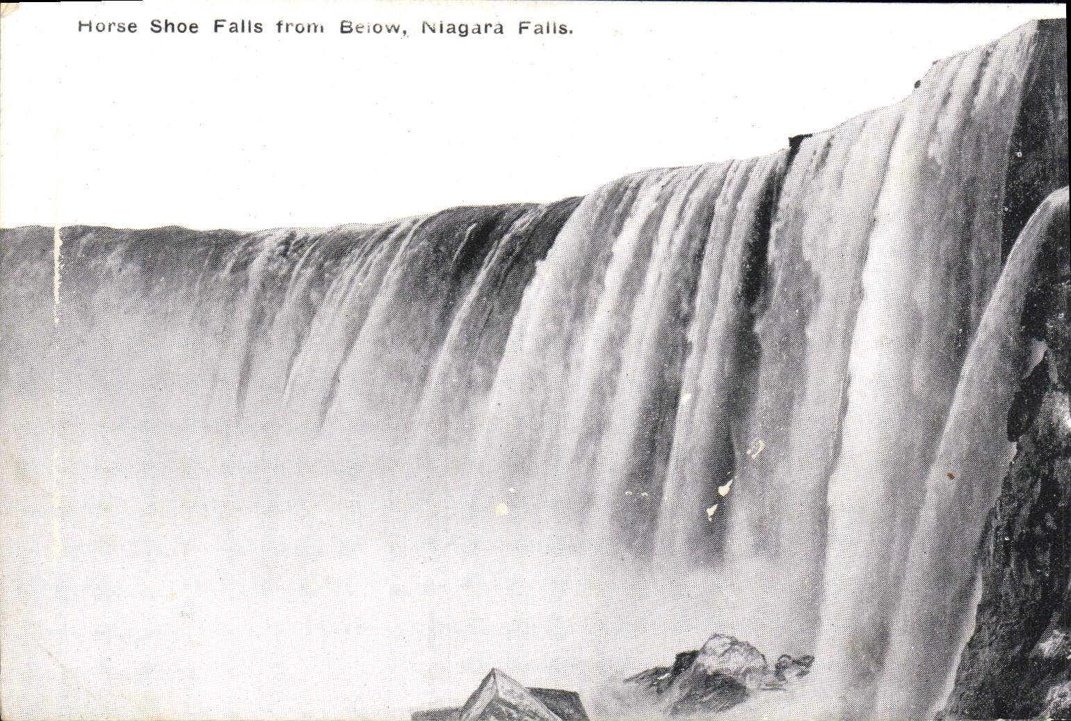CPA Horse Shoe Falls from Below Niagara Falls