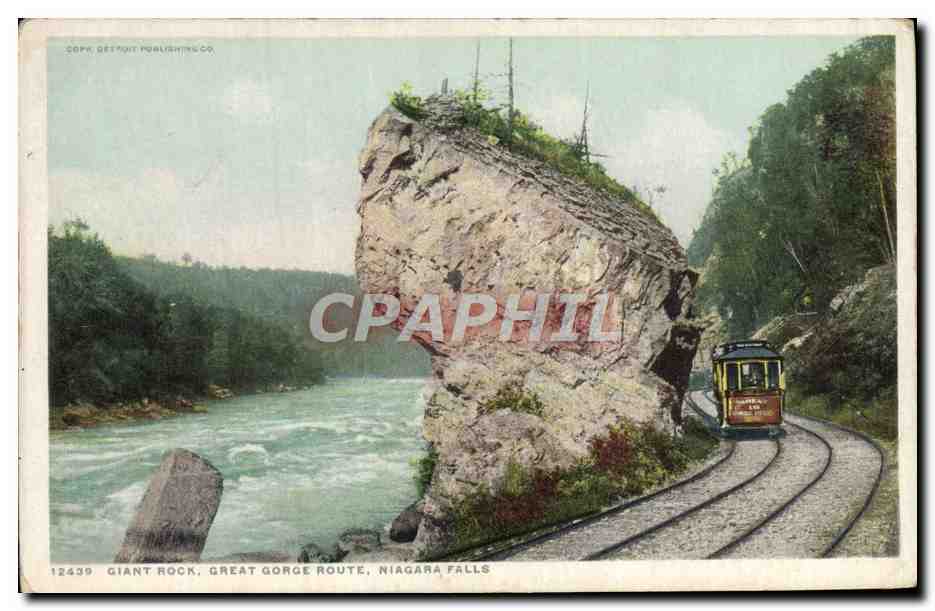 CPA Giant Rock Great Gorge Route Niagara Falls