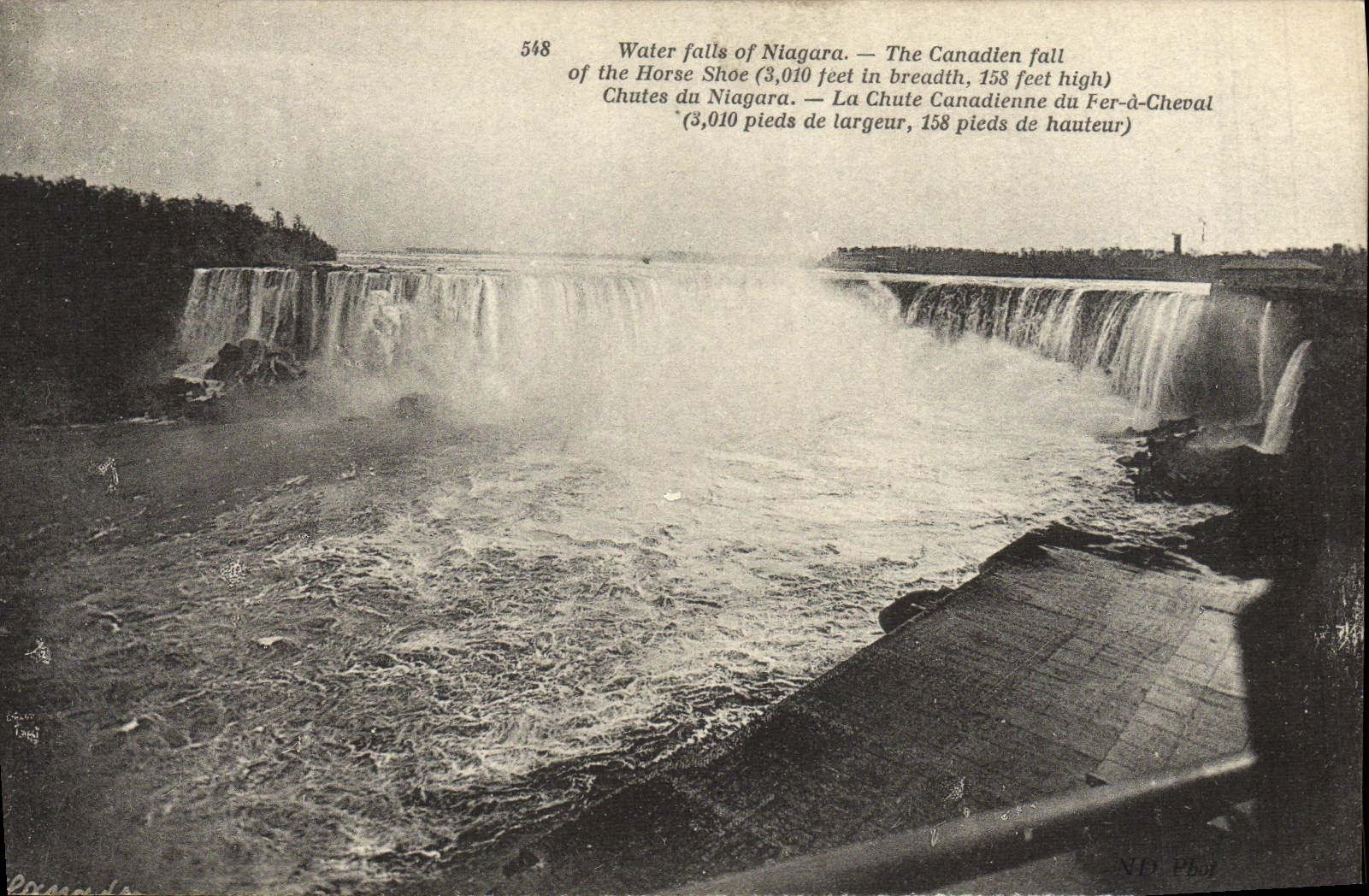 CPA Water Falls of Niagara The Canadlen fall of the Horse Shoe