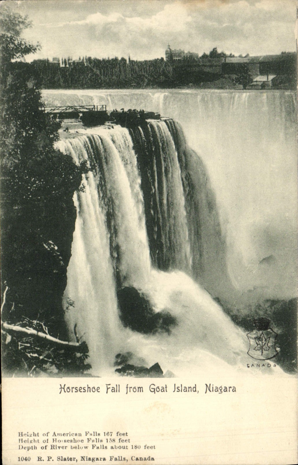 CPA Horseshoe Fall From Goat Island Niagara Falls