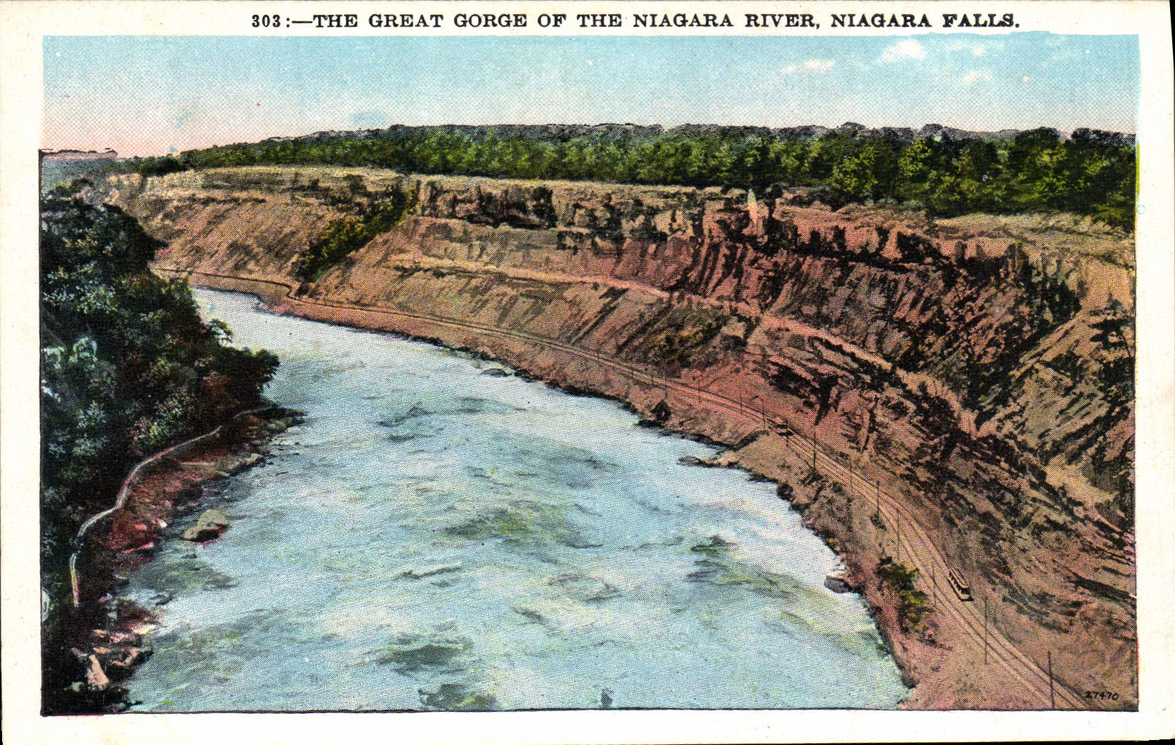 CPA The Great Gorge of the Niagara River Niagara Falls