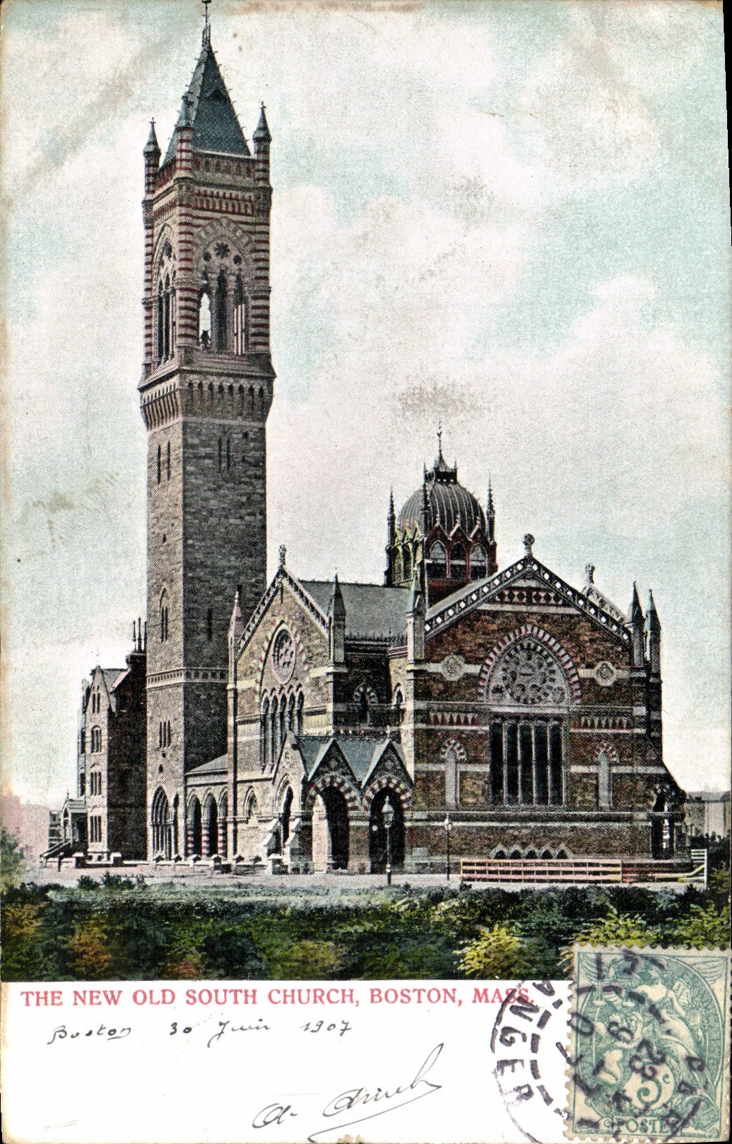 CPA The New Old South Church Boston Mass