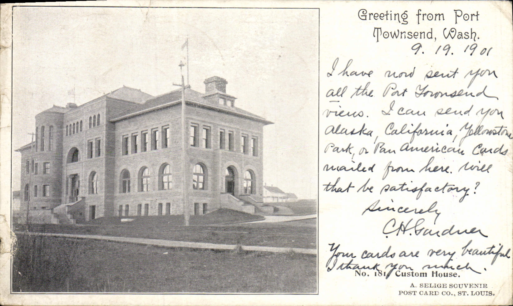 CPA Greeting From Port Townsend Wash