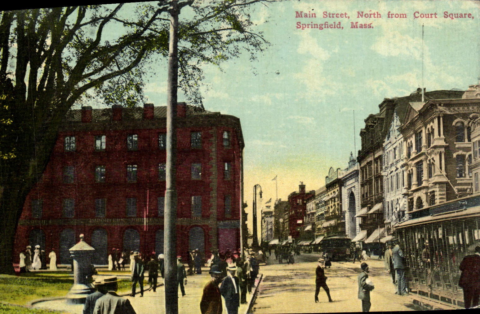 CPA Main Street North From Court Square Sprinfgield Mass