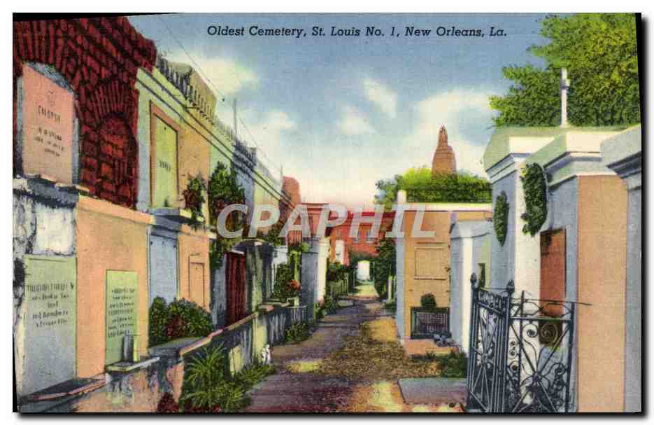 CPA Oldest Cemetery Street Louis New Orleans 