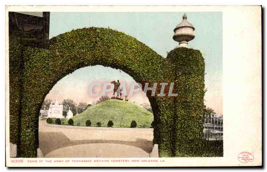CPA Tomb of the Army of Tennessee Metaire Cemetery New Orleans 