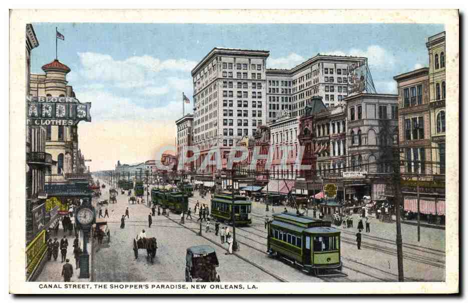 CPA Canal Street The Shopper's Paradise New Orleans Tramway