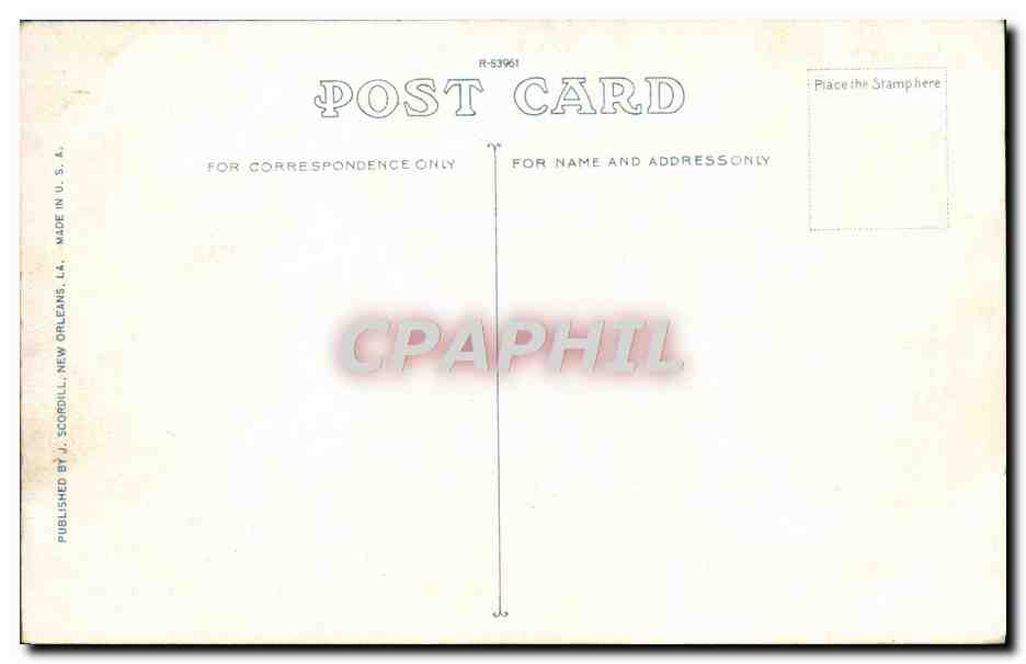 CPA Canal Street The Shopper's Paradise New Orleans Tramway — Rückseite