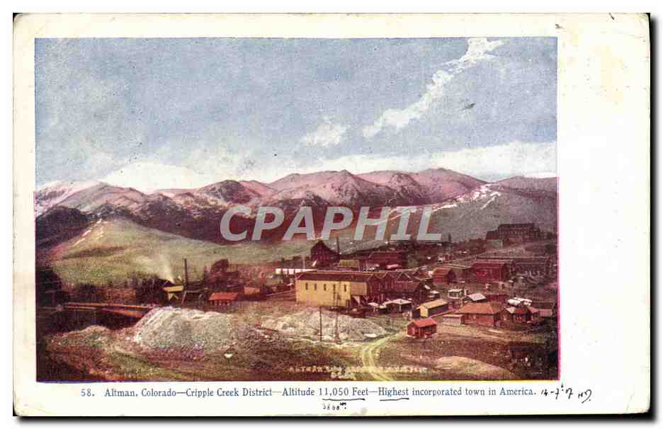 CPA Altman Colorado Cripple Creek District Highest Incorporated town in America