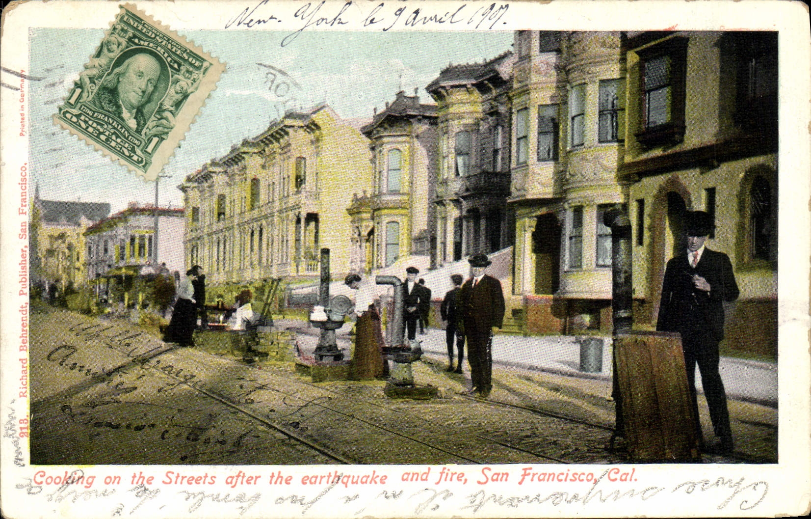 CPA Cooking on the Streets after the earthquake and fire San Francisco 