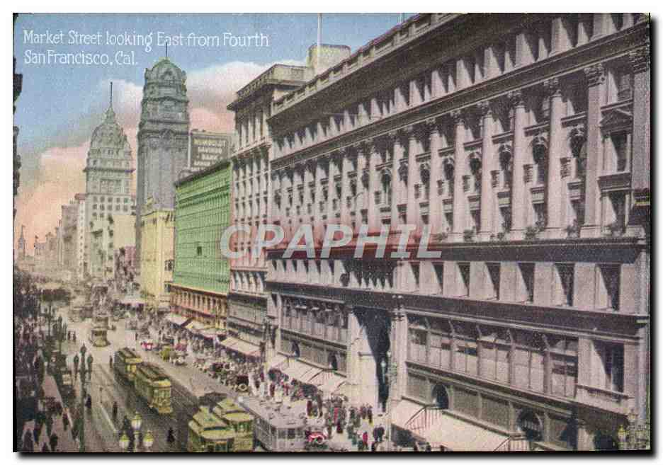 CPA Market Street Looking East From Fourth San Francisco California