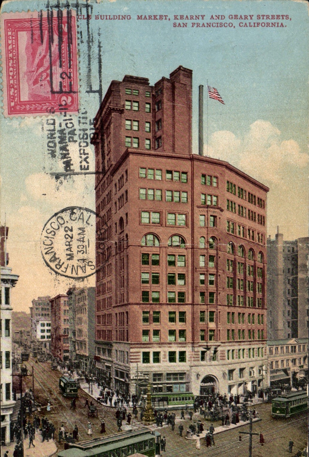 CPA San Francisco California Building Market Kearny and Geary Streets