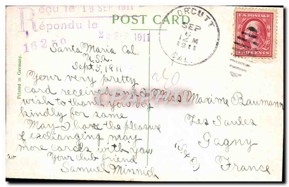 CPA San Francisco Post Street Irom Market Street Tramway — Verso