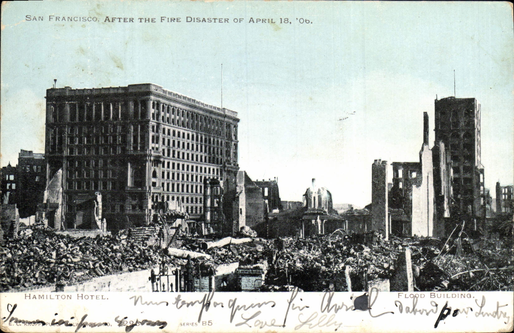 CPA San Francisco After The Fire Disaster of April 18 1906 Hamilton Hotel
