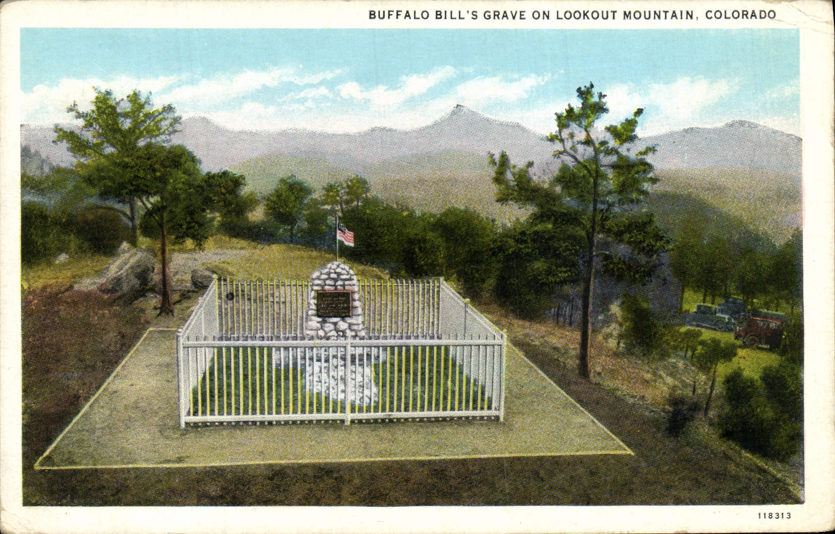 CPA Colorado Buffalo Bill's Grave On Lookout Mountain