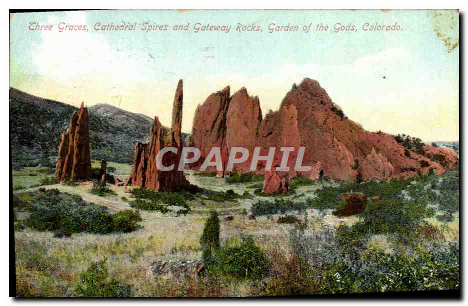 CPA Colorado Three Graces Cathedral Spires and Gateway Rocks Garden of the Gods