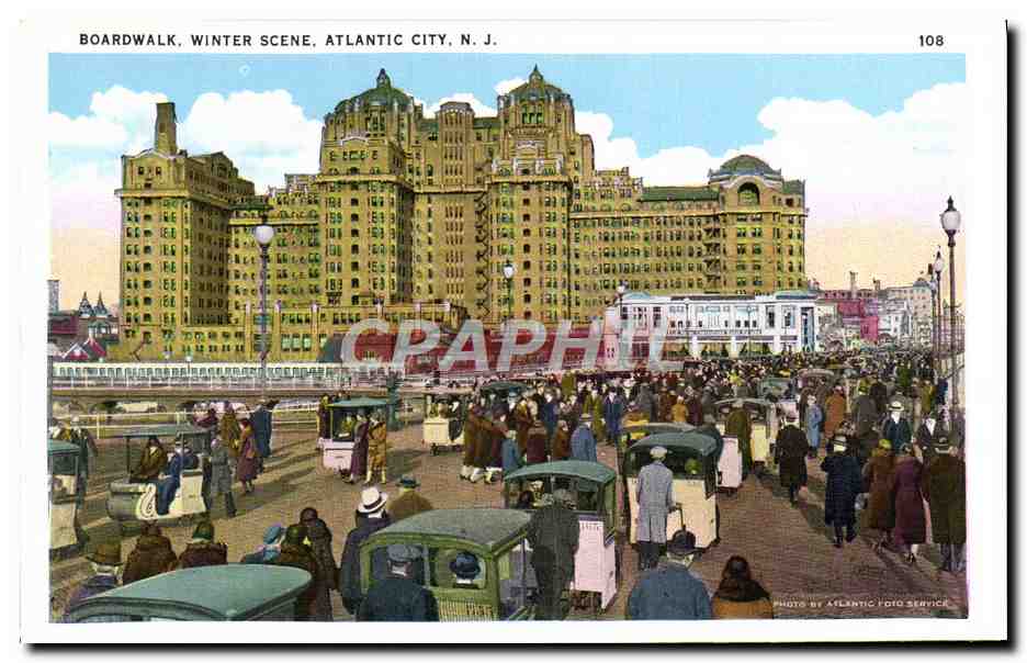 CPA Atlantic City Boardwalk Winter Scene