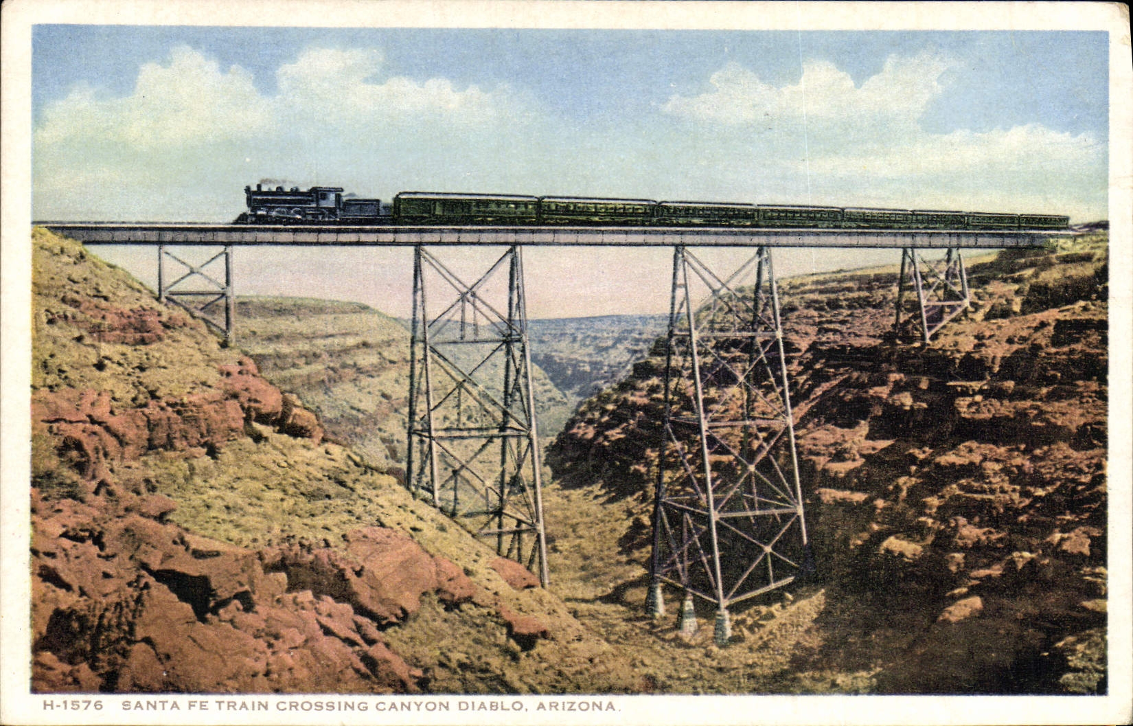 CPA Arizona Santa Fe Train Crossing Canyon Diablo
