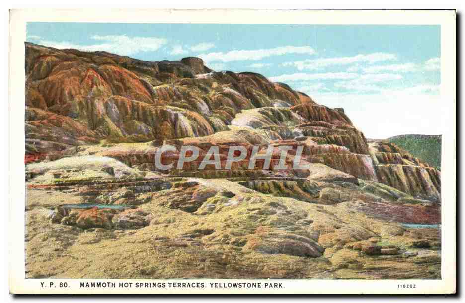 CPA Mammoth Hot Springs Terraces Yellowstone Park