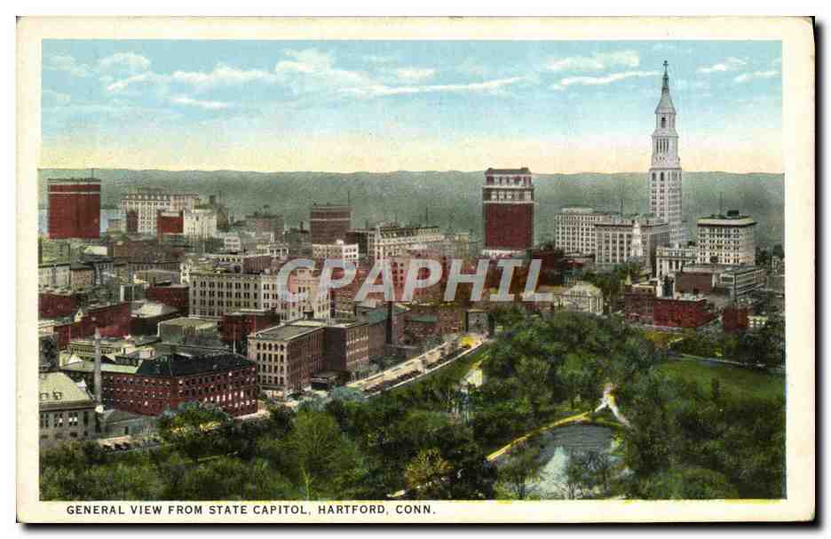 CPA Conn General view from state Capitol Hartford Conn