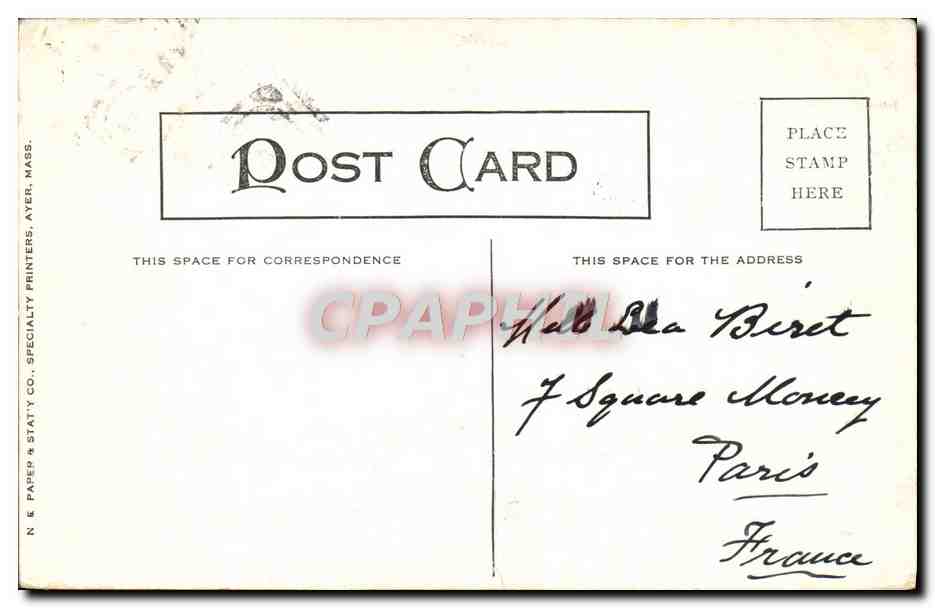 CPA Chency Silk Mills Manchester Conn — Back