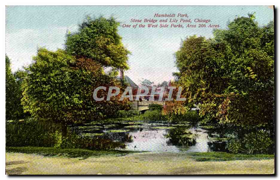 CPA Chicago Humboldt Park Stone Bridge and Lily Pond
