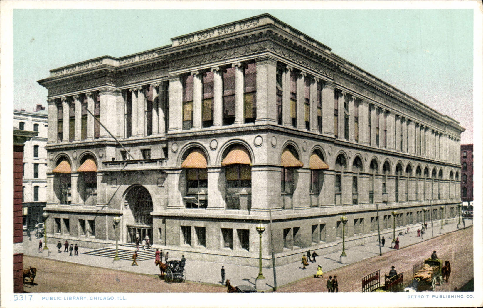 CPA Chicago Public library Bibliotheque