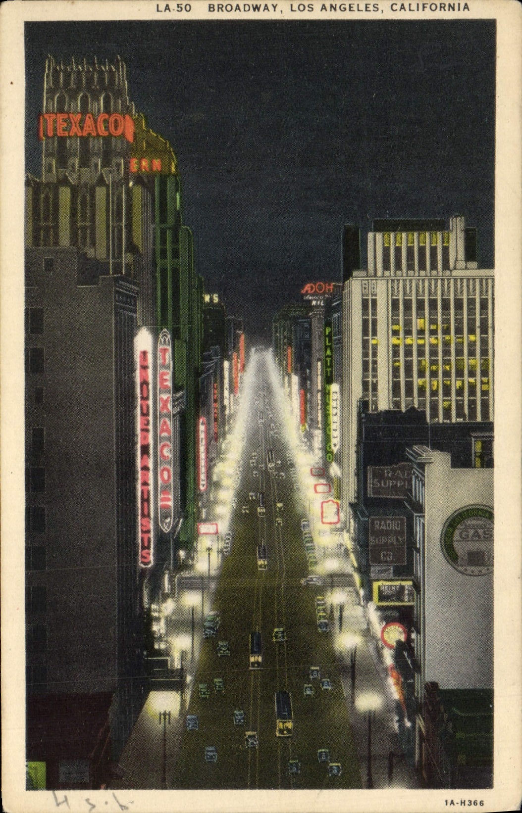 CPA Broadway Los Angeles California Texaco