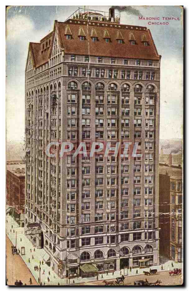CPA Chicago Masonic Temple Franc macon Franc Maconnerie 