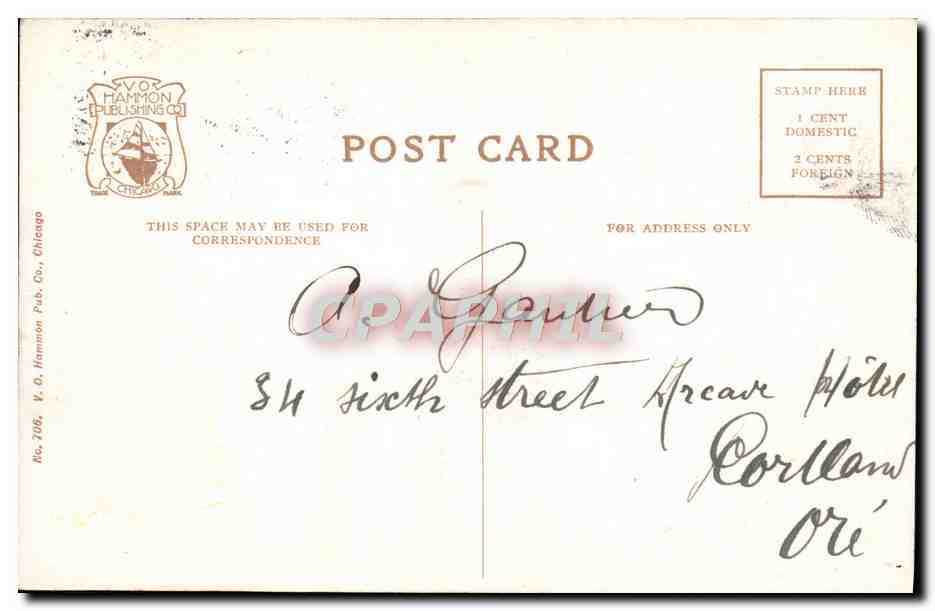 CPA Chicaco Union Stock yards Vaches Betail — Rückseite
