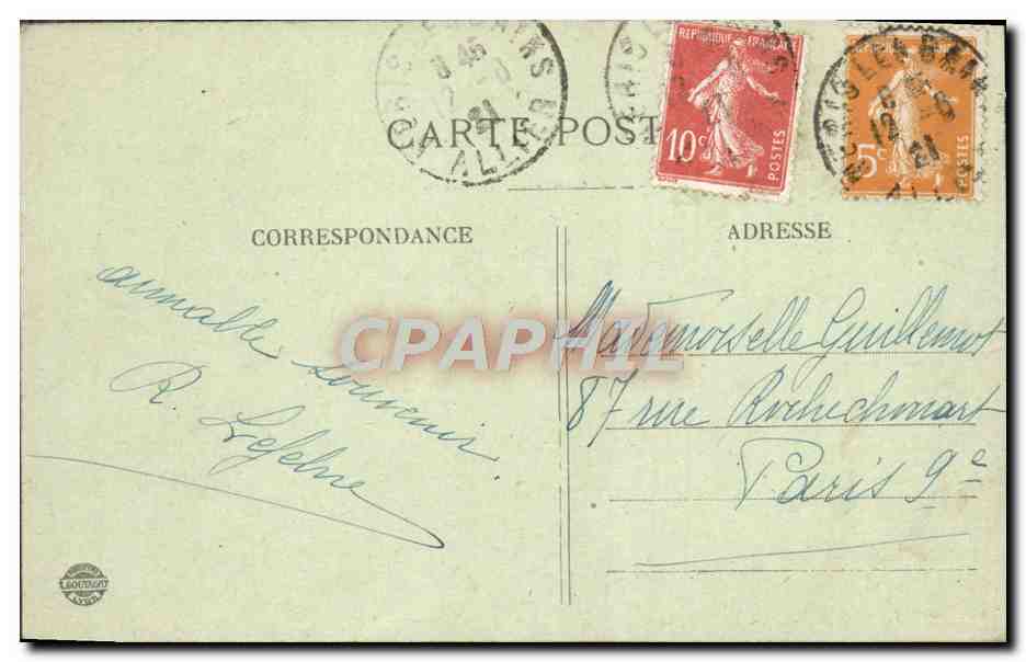 CPA Neris Les Bains Un Joli coin dans le Parc La Villa des Hirondelles — Verso