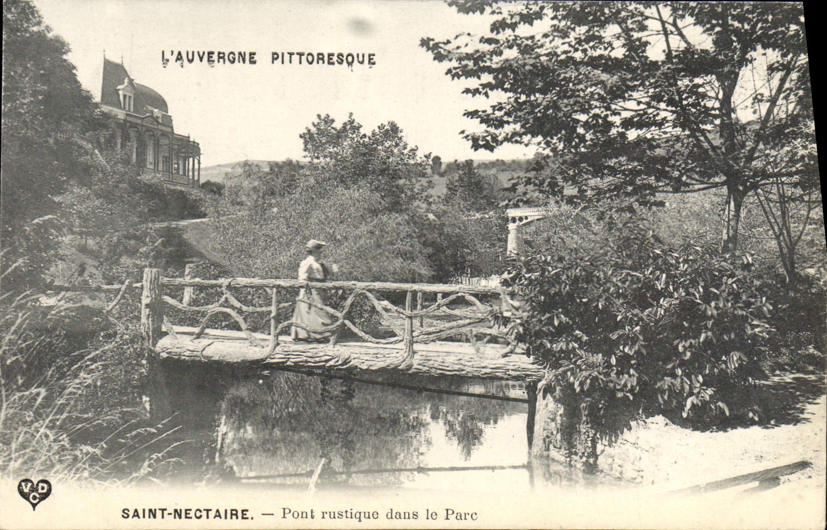 Saint-Nectaire — Pont rustique dans le Parc — V.D. Cie