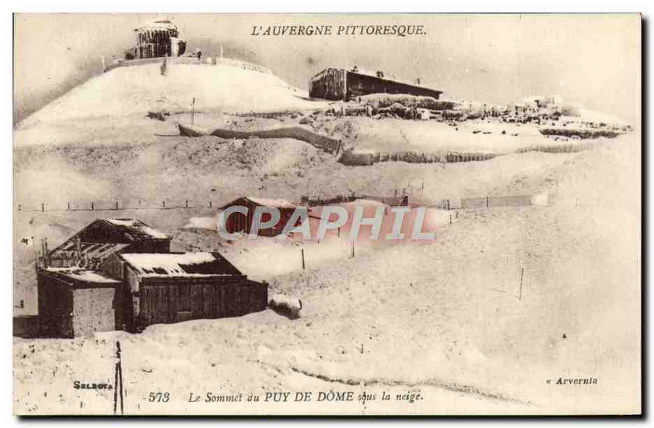 Le Sommet du PUY DE DÔME sous la neige — L'Auvergne pittoresque — Sèlrota n°578