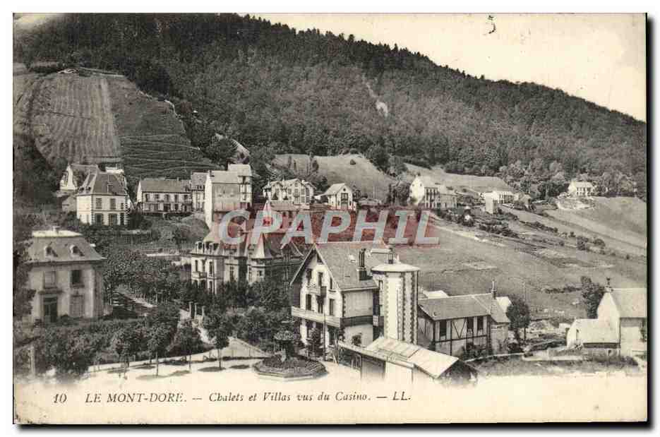 CPA Le Mont Dore Chalets et Villas vus du Casino
