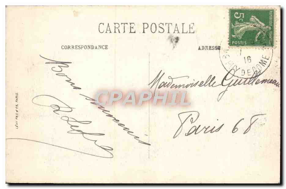 CPA Le Mont Dore Chalets et Villas vus du Casino — Rückseite