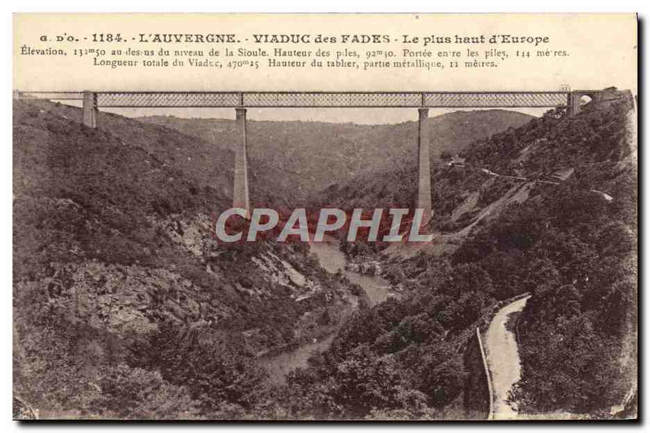 CPA L'Auvergne Viaduc des Fades