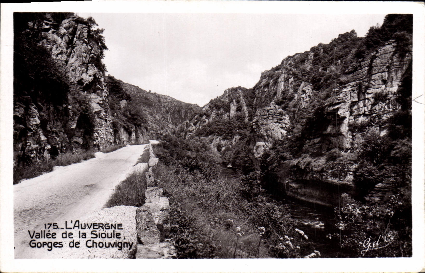 Gorges de Chouvigny — Vallée de la Sioule — L'Auvergne — Éditeur Cypd. Co. n°175