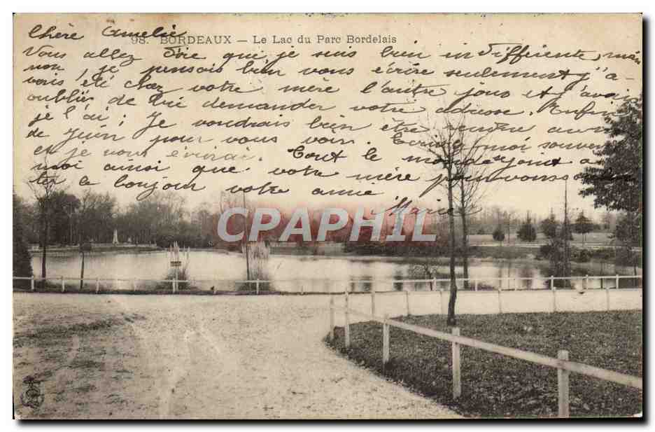 CPA Brodeaux La Lac du Parc Bordelais