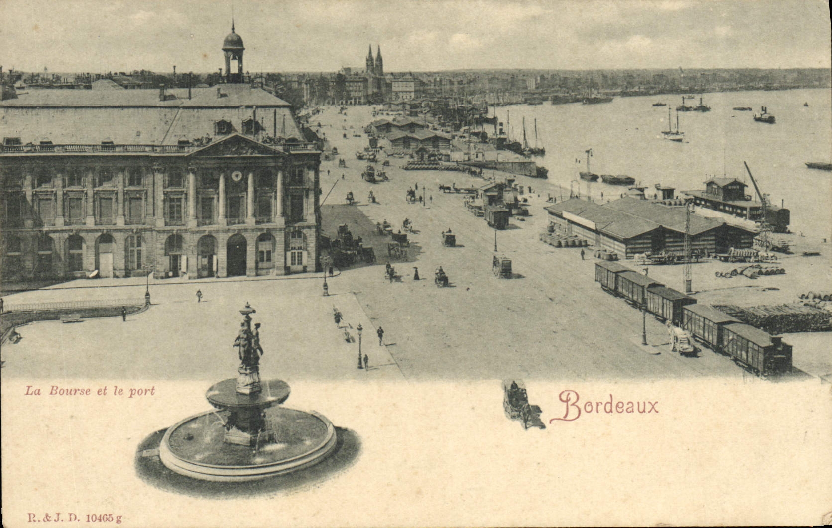 CPA Bordeaux La Bourse et le port