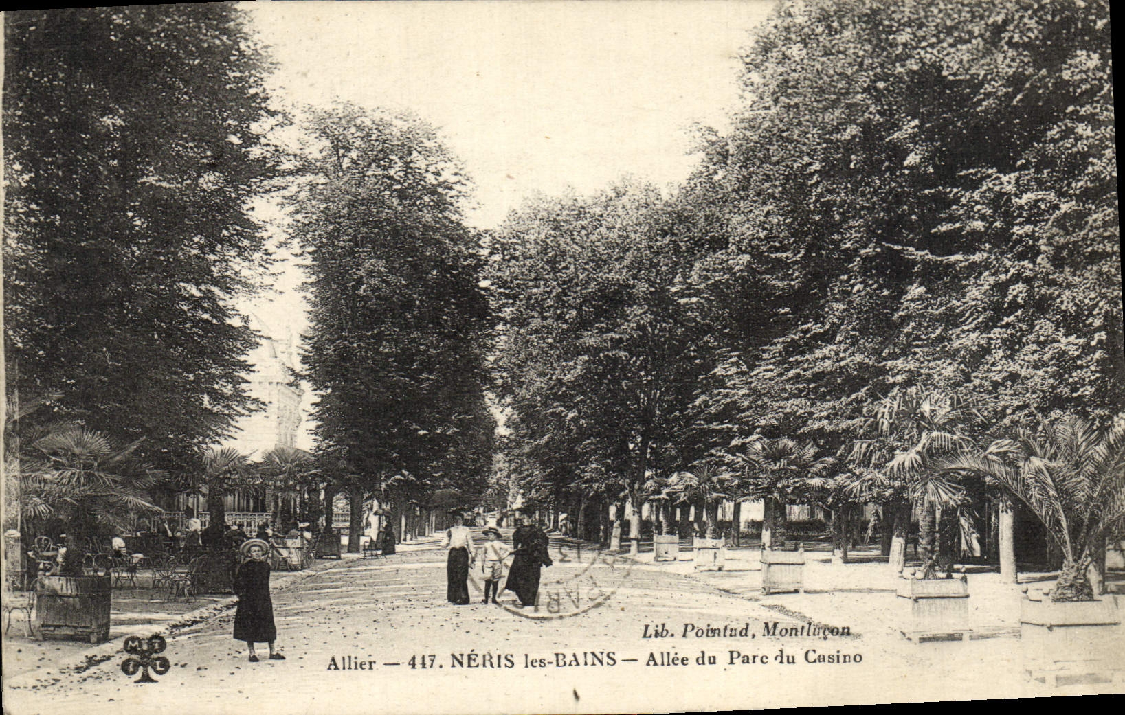 NÉRIS-les-BAINS — Allée du Parc du Casino — Lib. Pointud, Montluçon