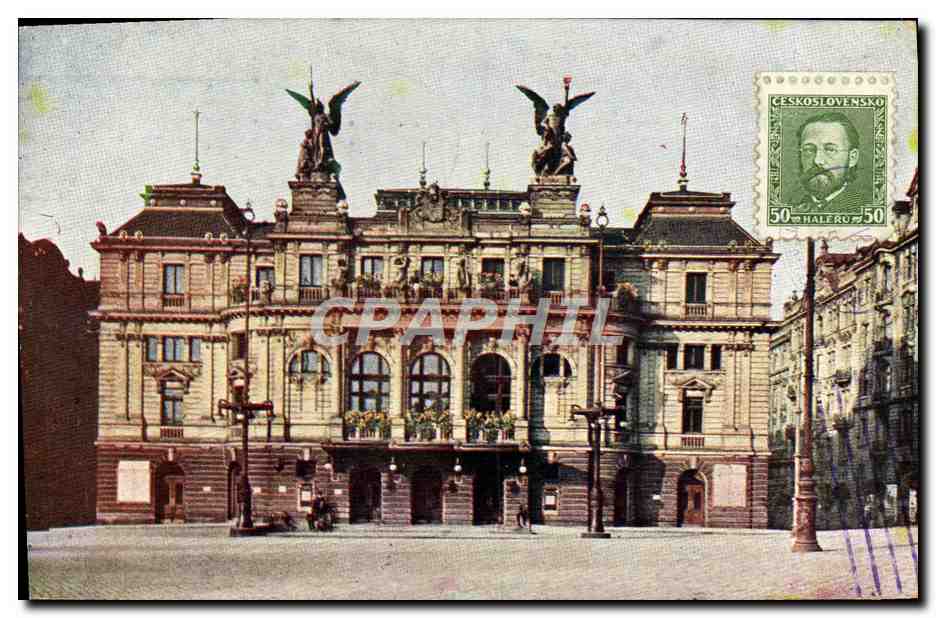 CPA Praha Kralovske Vinohrady Mestske Divadlo