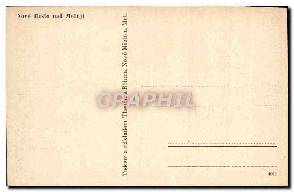 CPA Nove Mesto nad Metuji — Verso