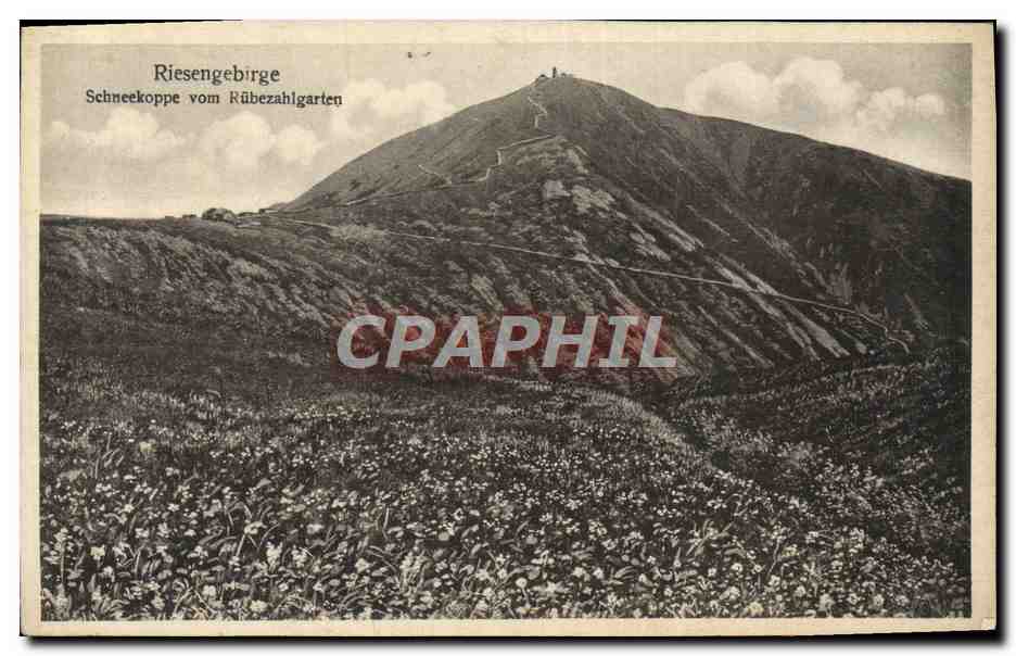CPA Riesengebirge Schneekoppe Vom Rubezhlgarten