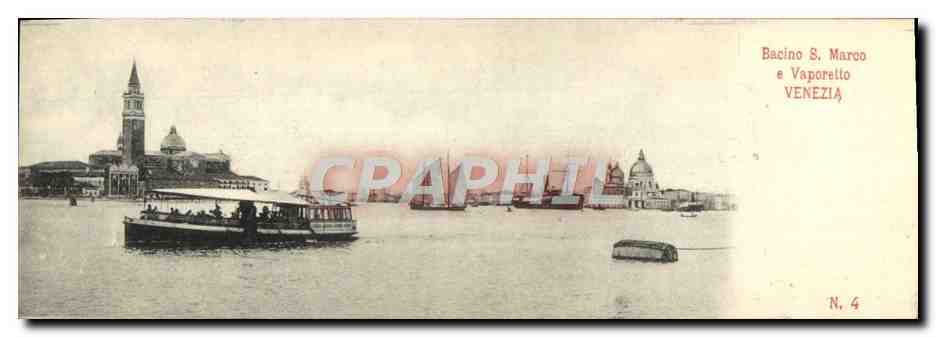 CPA Bacino S Marco E Vaporetto Venezia Bateau