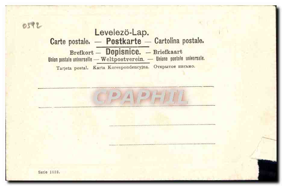 Nacktes Kind in einer Badewanne — Serie 1833 — CPAPHIL — Rückseite