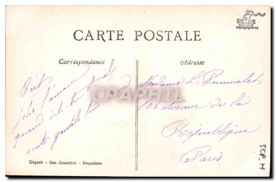 Amour et beauté — scène de forêt sous la lune — éditeur AFS, n° 383/4 — Reverso