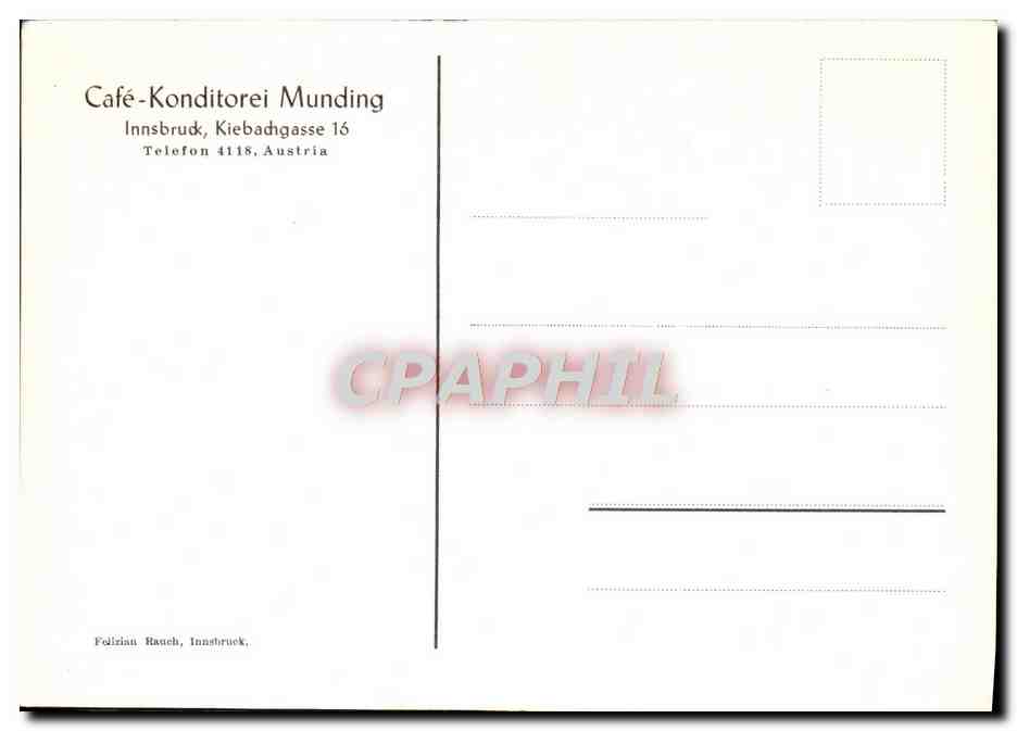 CPM Cafe Konditorei Munding Innsbruck Kiebachgasse — Rückseite
