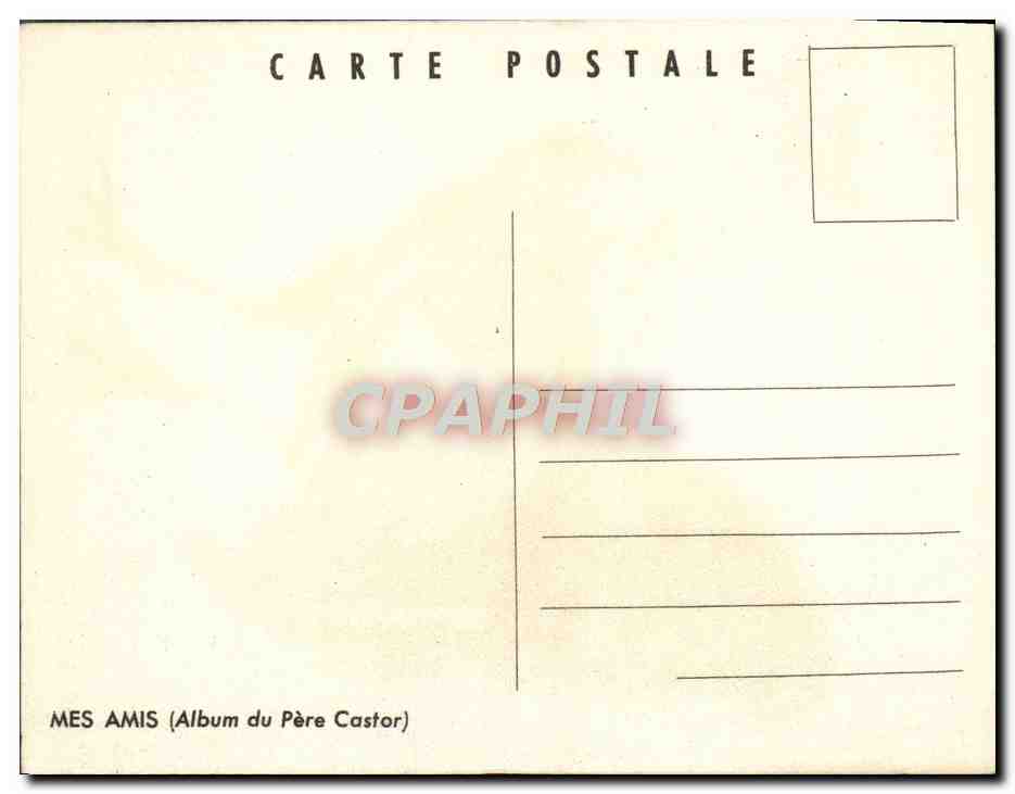 CPA Mes Amis Album du Pere Castor Coq — Rückseite