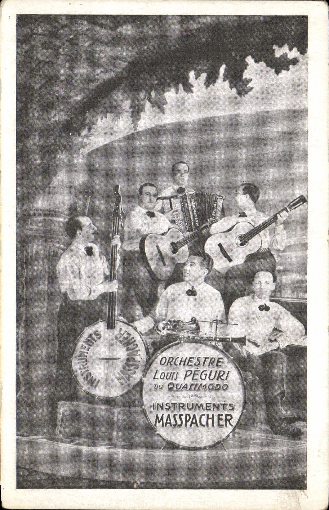 CPA Orchestre Louis Peguri Masspacher Passage du grand cerf Paris