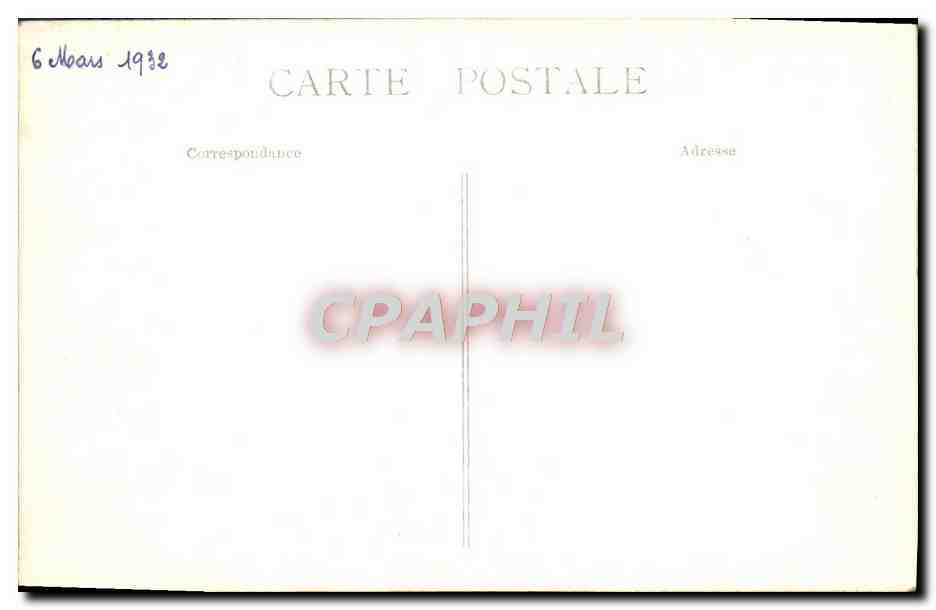 CARTE PHOTO 6 mars 1932 Theatre Pierrots — Verso